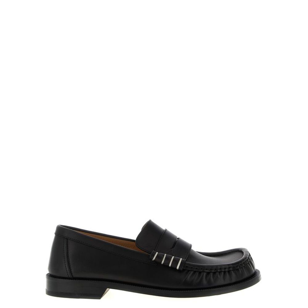 J.W.Anderson Black Calfskin Slip-On Men's Loafers